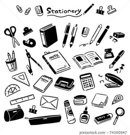 Stationery simple hand-drawn illustration Stationery simple hand-drawn illustration 74300947