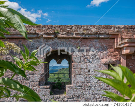 View through the window from an old fortress View through the window from an old fortress 74301437