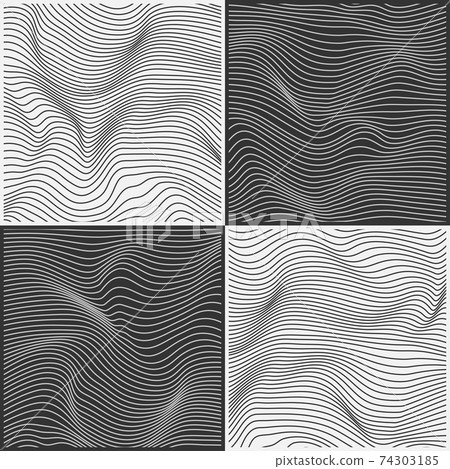 Wavy linear texture. - Stock Illustration [74303185] - PIXTA