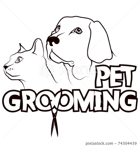 Pet Grooming and care muzzle cat and dog Pet Grooming and care muzzle cat and dog 74304439
