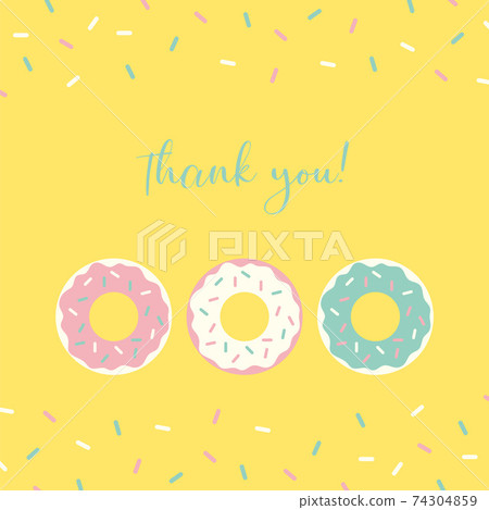 Donut illustration background material 74304859