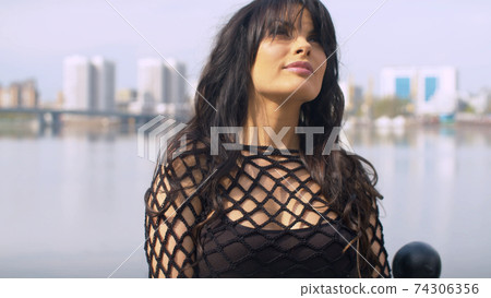 Portrait of a beautiful dreamy woman Portrait of a beautiful dreamy woman 74306356
