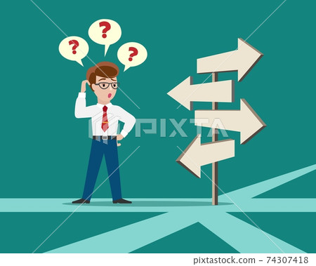 Crossroad direction choice Crossroad direction choice 74307418