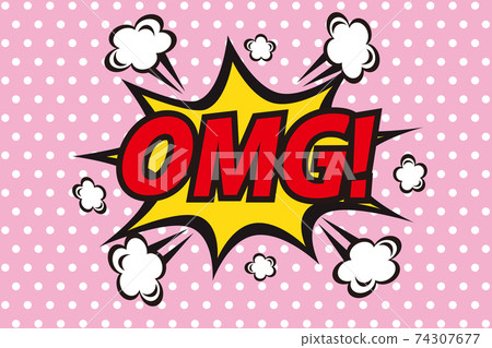 Oh my god's American comic style balloon illustration Oh my god's American comic style balloon illustration 74307677