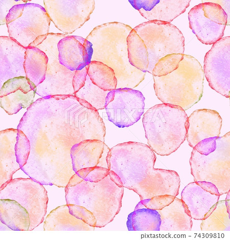 Watercolor polka dot seamless pattern - Stock Illustration [74309810 ...