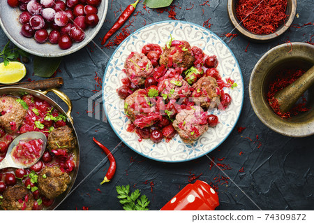 Syrian kyufta with cherry Syrian kyufta with cherry 74309872