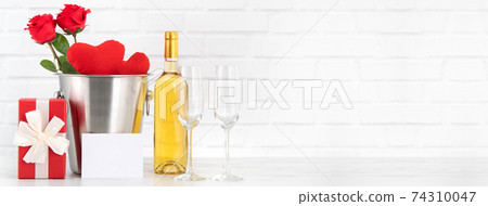 Valentine's Day Ice Bucket White Wine Bouquet Rose Celebration Love Valentine's Day バレンタイン Valentine's Day Ice Bucket White Wine Bouquet Rose Celebration Love Valentine's Day バレンタイン 74310047