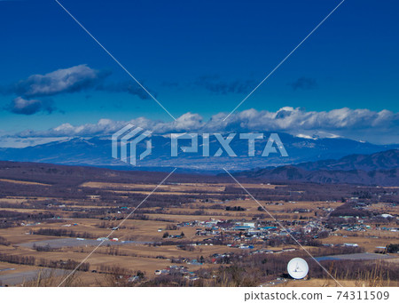 淺間山脈和拋物面天線 淺間山脈和拋物面天線 74311509