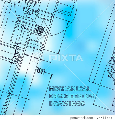 Backgrounds of engineering subjects. Technical illustration 74311573