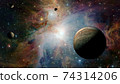 The Jupiter from space. Elements furnished by NASA. 74314206