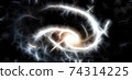Fractal abstract outer space. Galaxy background. Elements of this image furnished by NASA. 74314225