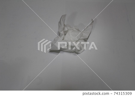White tissues on gray background 74315309