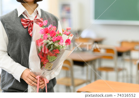 Woman with a bouquet 74316552