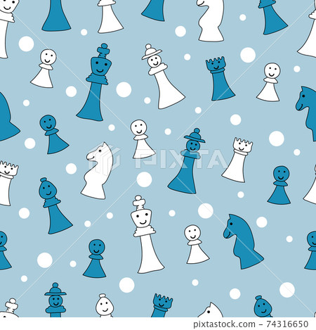 Chess pieces seamless pattern. Vector illustration Chess pieces seamless pattern. Vector illustration 74316650