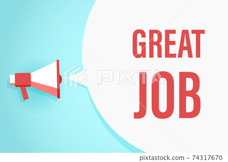 Flat megaphone with speech bubble and phrase Flat megaphone with speech bubble and phrase 74317670