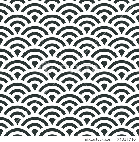 Sheika Wave Pattern Asian seigaiha seamless pattern with sea waves - Stock Illustration ...