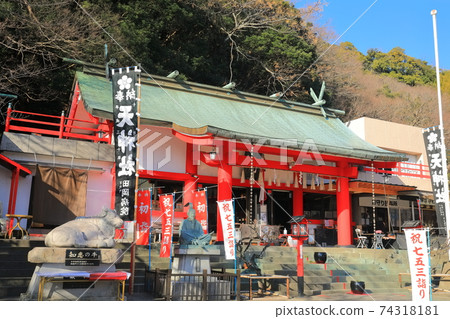 [Tokushima Prefecture] Tokushima Meishan Tenjin Shrine under fine weather 74318181