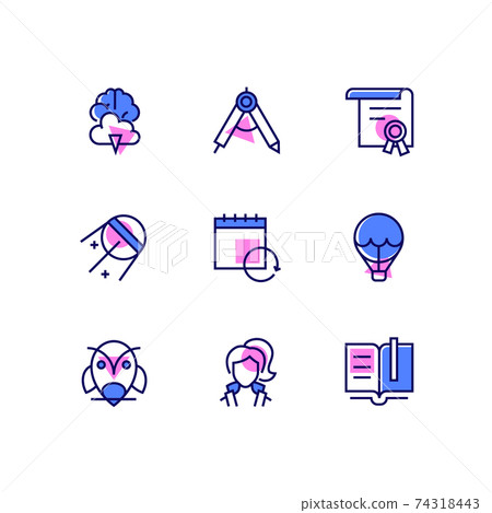 Education - modern line design style icons set - Stock Illustration ...