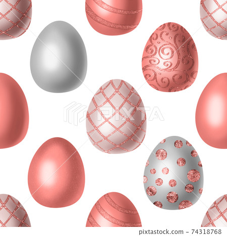 Seamless pattern with easter eggs 74318768