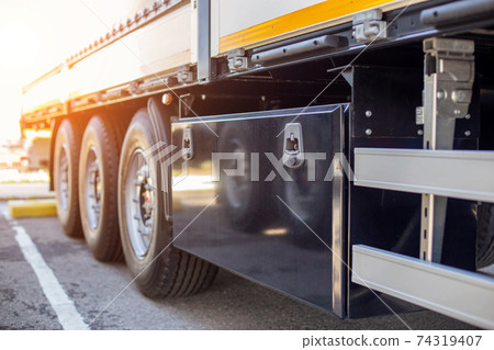 Toolbox on truck trailer, industry. Semitrailer 74319407