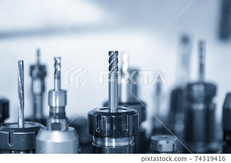 The collection of the  solid  carbide endmill tools. 74319416