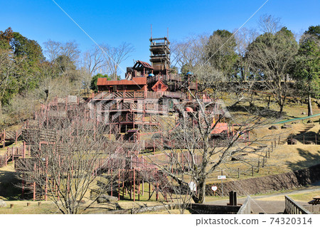 Hokusatsu Wide Area Park Large Adventure Playground Equipment "Torai Castle" 74320314