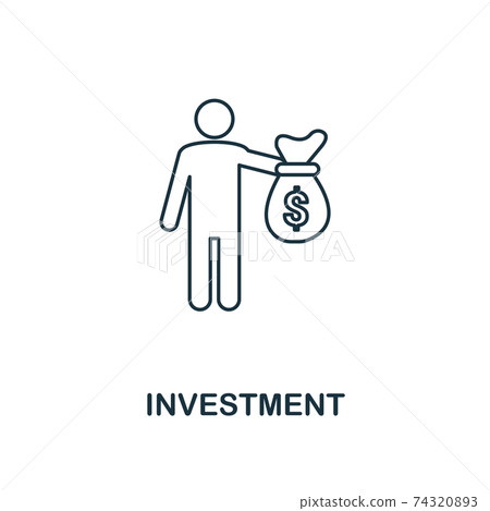 Investment icon outline style. Thin line design from fintech icons collection. Pixel perfect investment icon for web design, apps, software, print usage Investment icon outline style. Thin line design from fintech icons collection. Pixel perfect investment icon for web design, apps, software, print usage 74320893