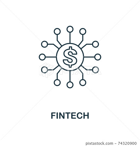 Fintech icon outline style. Thin line design from fintech icons collection. Pixel perfect fintech icon for web design, apps, software, print usage Fintech icon outline style. Thin line design from fintech icons collection. Pixel perfect fintech icon for web design, apps, software, print usage 74320900