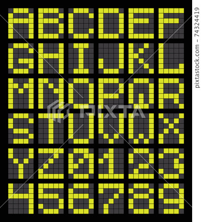 Scoreboard electronic digital alphabet 74324419