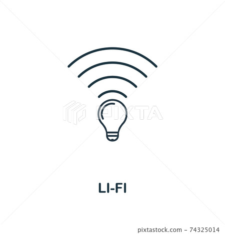 Li-Fi line icon. Thin style element from future technology collection. Outline Li-Fi icon for web design, apps and software 74325014