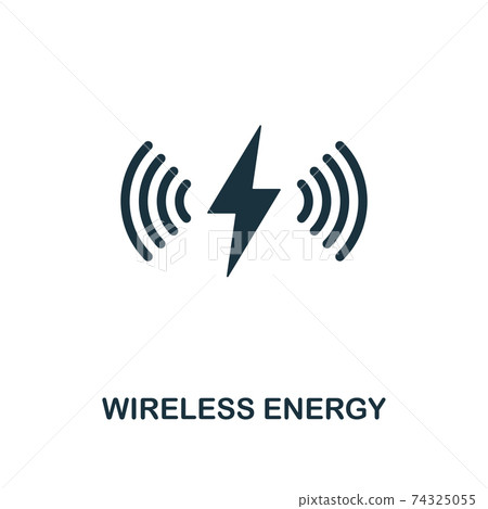 Wireless Energy icon. Premium style design from future technology icons collection. Pixel perfect Wireless Energy icon for web design, apps, software, print usage 74325055