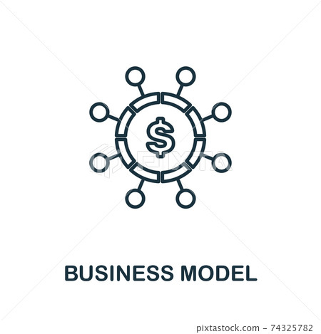 Business Model outline icon. Thin line concept element from fintech technology icons collection. Creative Business Model icon for mobile apps and web usage 74325782