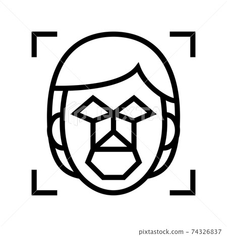 face recognition points and structure line icon vector illustration face recognition points and structure line icon vector illustration 74326837