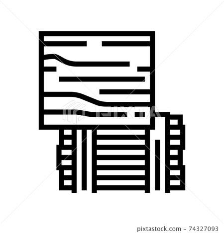 osb oriented strand board line icon vector illustration osb oriented strand board line icon vector illustration 74327093
