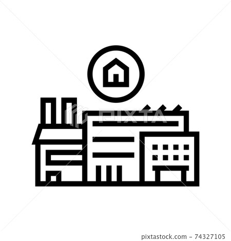 timber factory line icon vector illustration 74327105