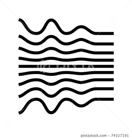 noise waves line icon vector illustration 74327191
