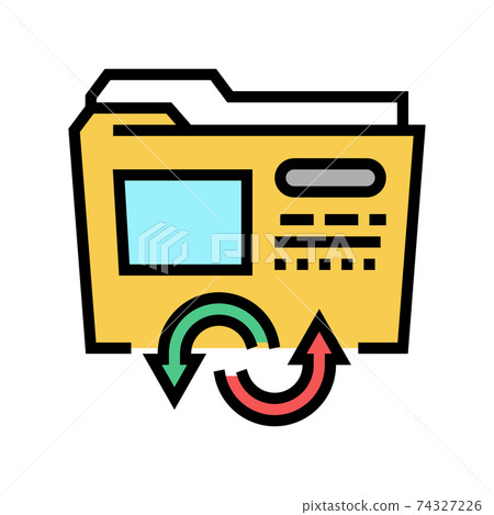 files converter color icon vector illustration - Stock Illustration ...