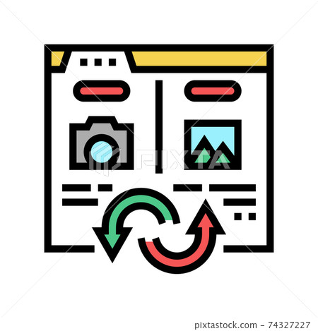 photo, image and picture converter color icon... - Stock Illustration ...