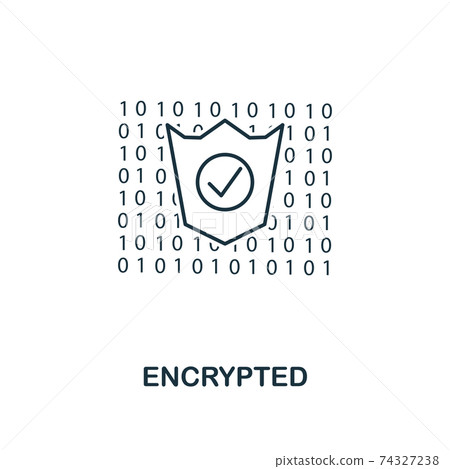 Encrypted outline icon. Monochrome style design from crypto currency icon collection. UI. Pixel perfect simple pictogram outline encrypted icon. Web design, apps, software, print usage. Encrypted outline icon. Monochrome style design from crypto currency icon collection. UI. Pixel perfect simple pictogram outline encrypted icon. Web design, apps, software, print usage. 74327238
