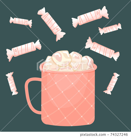 Pink White vector isolated flat candies with... - Stock Illustration  [74327246] - PIXTA