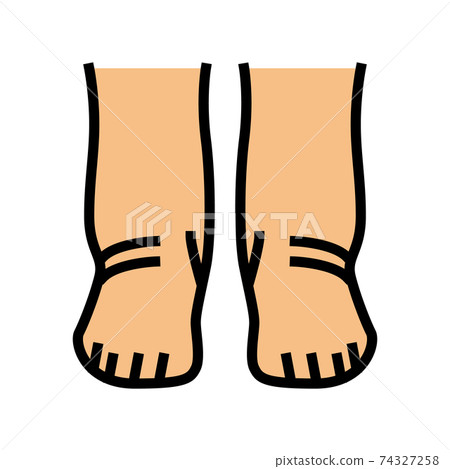 feet edema health disease color icon vector illustration 74327258