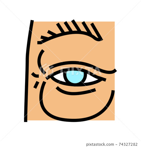eye bag edema color icon vector illustration 74327282