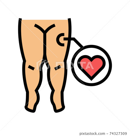 heart edema color icon vector illustration 74327309