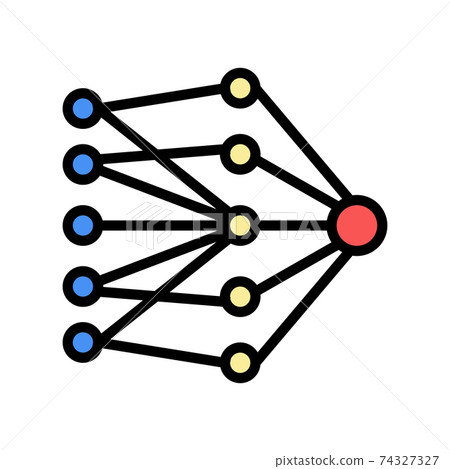 single layer neural network color icon vector illustration single layer neural network color icon vector illustration 74327327