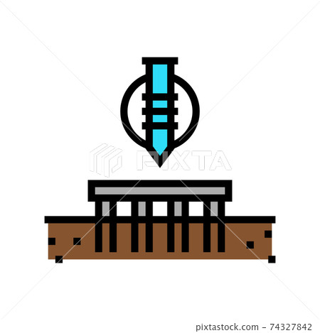 pile screw foundation color icon vector illustration pile screw foundation color icon vector illustration 74327842