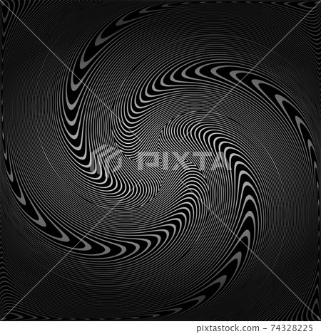 Abstract vortex circular movement illusion. 74328225