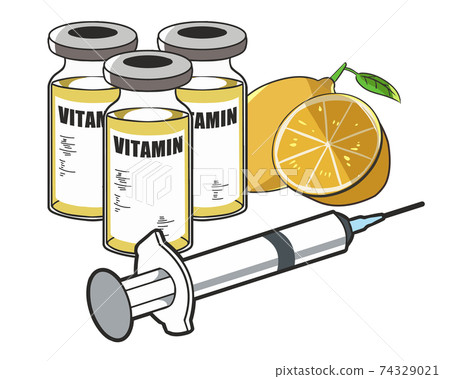 Vitamin injection with lemon 74329021