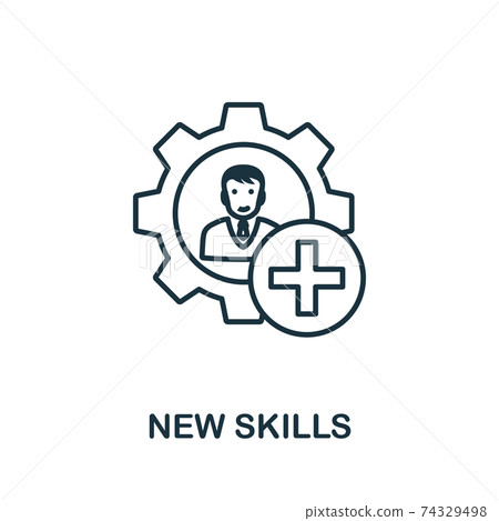 New Skills icon outline style. Thin line creative New Skills icon for logo, graphic design and more 74329498