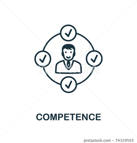 Competance Logo Competence icon outline style. Thin line... - Stock Illustration ...