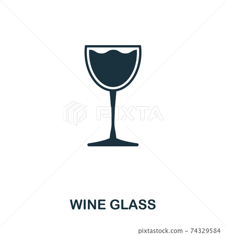 Wine Glass icon. Line style icon design. UI. Illustration of wine glass icon. Pictogram isolated on white. Ready to use in web design, apps, software, print. 74329584